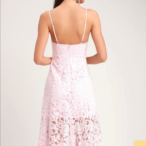 MOVING SALE Lulus light pink lace dress - Picture 3 of 7